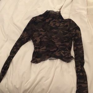 forever 21 mesh camo top